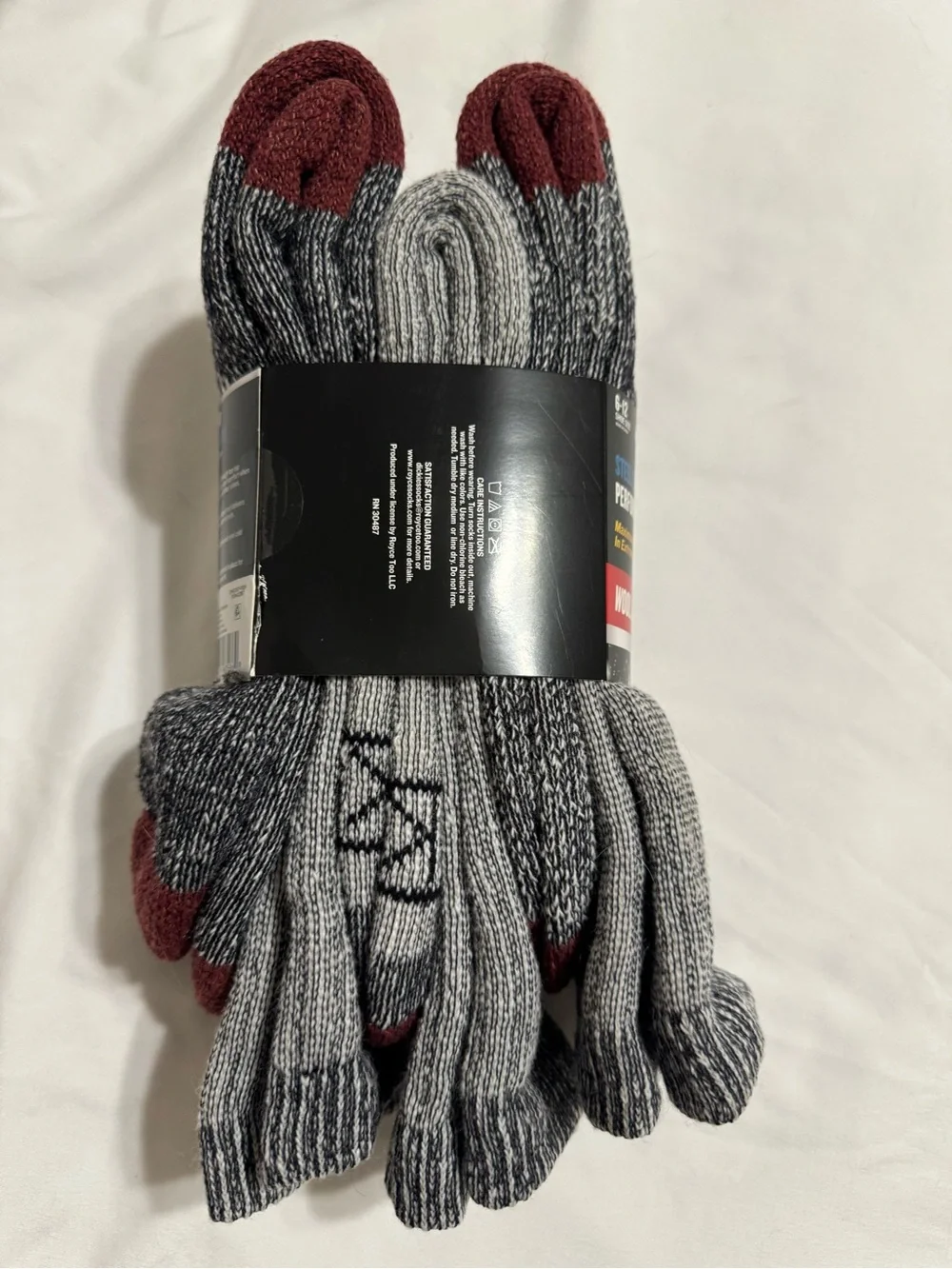 Dickies Men's Gray Marled Wool Blend Crew Socks - 3 Pack